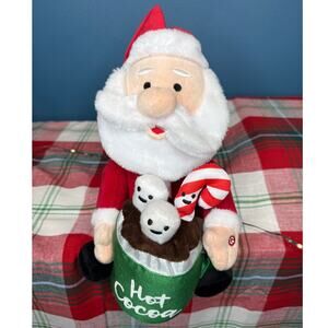 Hallmark Gemmy Hot Cocoa Santa Animated Plush Sings Let It Snow 12”